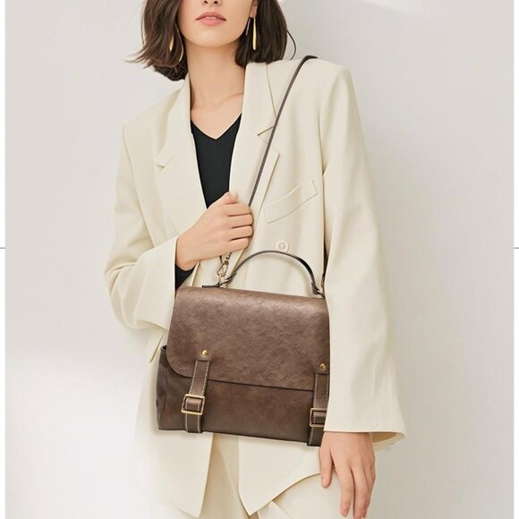 Light Brown PU Leather Backpack Purse for Women, Anti-Theft, Small Travel, Styli - Picture 6 of 7